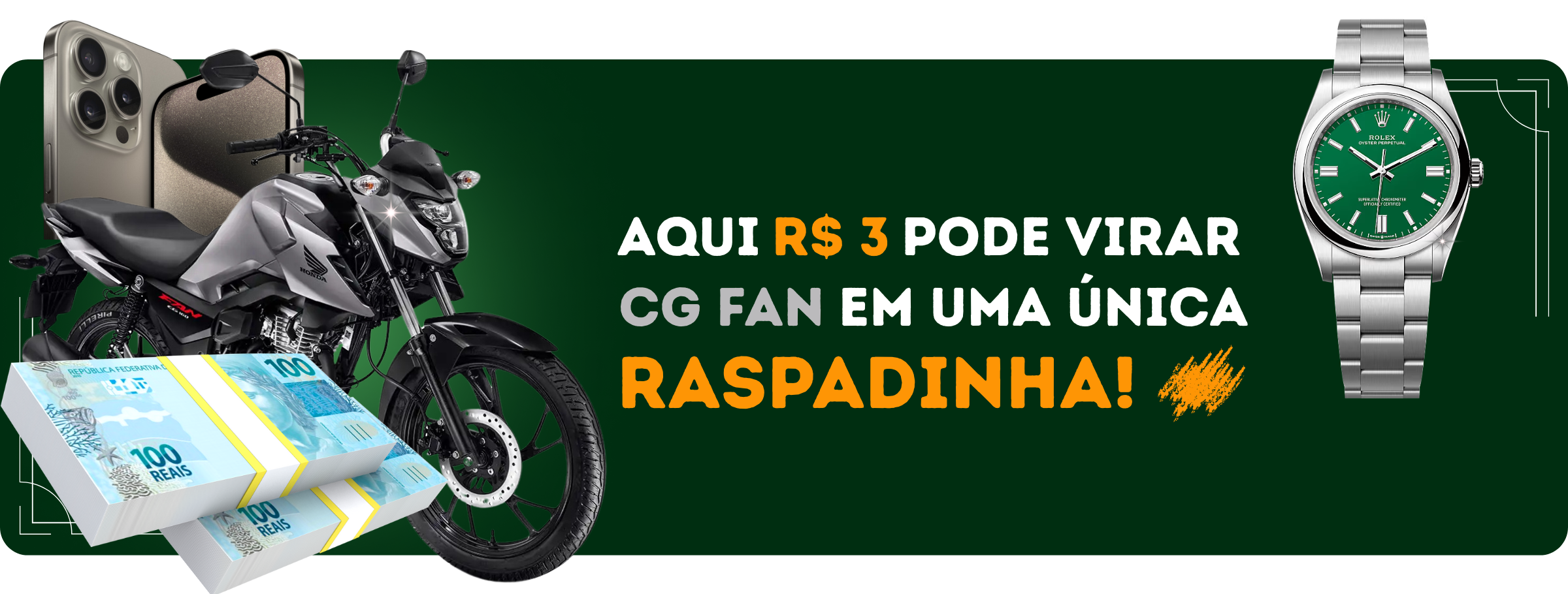 Promoção de raspadinhas online - Banner 1 - Ganhe prêmios reais
